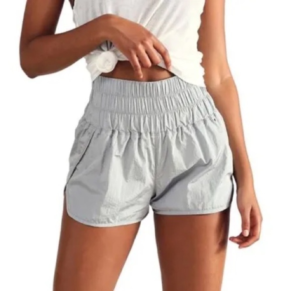 Free People Movement The Way Home Women Artic Mist Large HighWaist Shorts Sporty